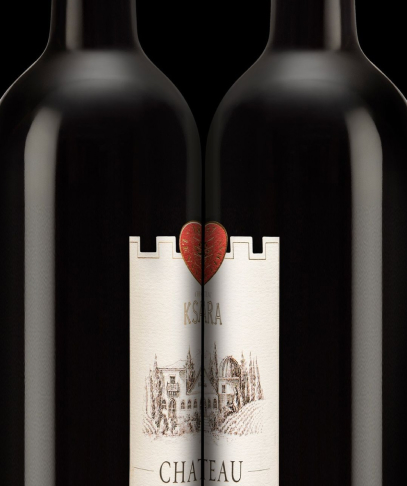 Château Ksara two bottles 1 heart