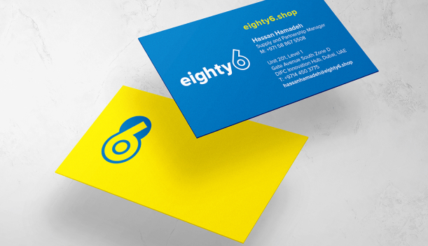 eighty-6 business card